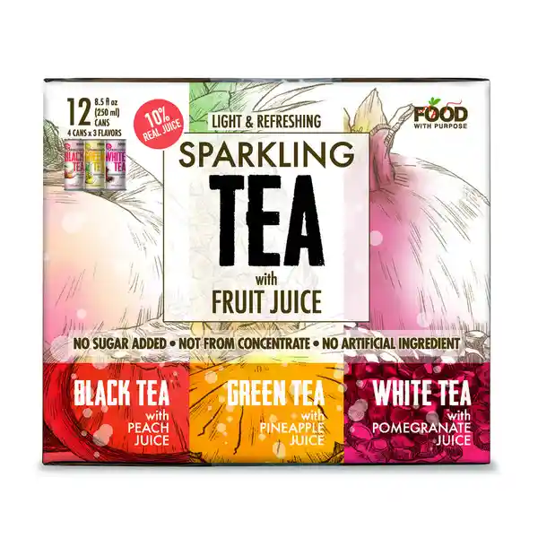 Food With Purpose té Con Gas Infusionado Con Jugo de Frutas