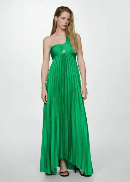 Vestido Claudi Verde Talla M Mujer Mango