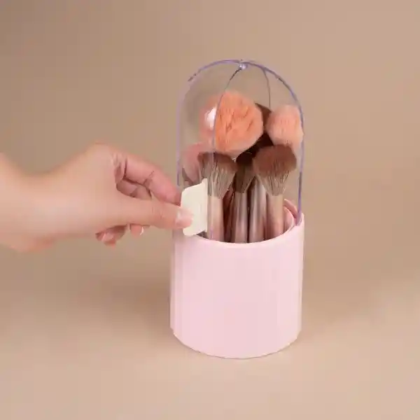 Soporte Para Brochas de Maquillaje SIn Polvo Rosa Miniso