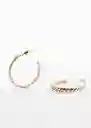 Pendientes Dante Oro Talla 99 Mujer Mango
