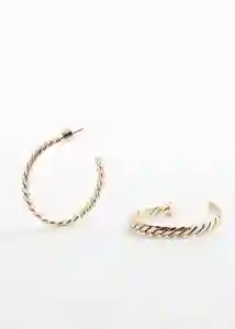 Pendientes Dante Oro Talla 99 Mujer Mango