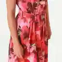 Vestido Cuello V Manga Sisa Multicolor Talla S 720526