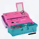 Rimax Caja Vanity Azul/Rosado 14"