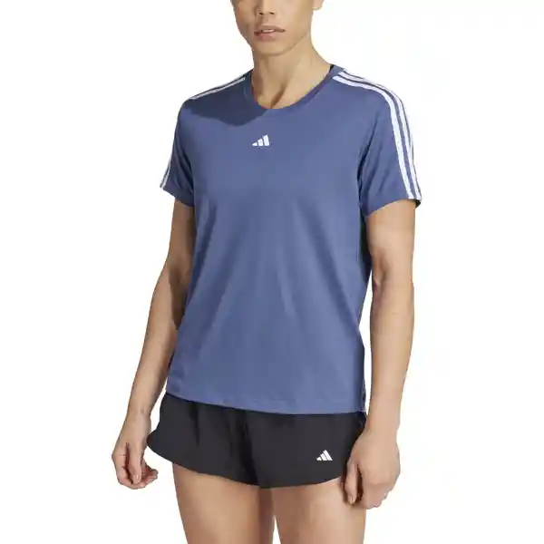 Adidas Camiseta Tr-es 3s T Para Mujer Azul Talla M