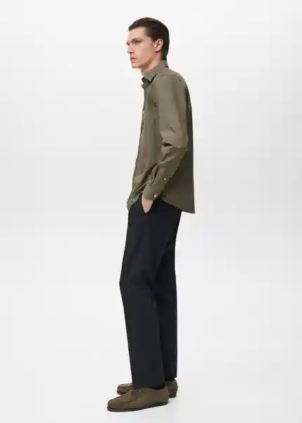 Camisa Play Khaki Talla M Hombre Mango