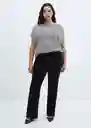 Camiseta Lint Negro Talla S Mujer Mango
