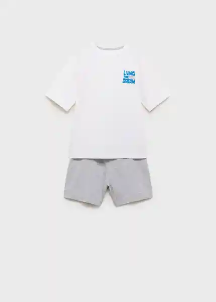 Set Pijama Dream Gris Medio Vigoré Talla 08 Niños Mango