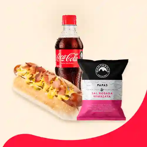Perro Americano + Papas Mont + Coca Cola