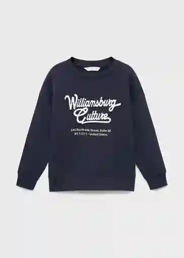 Buzo Sudadera Willi Navy Talla 10 Niños Mango