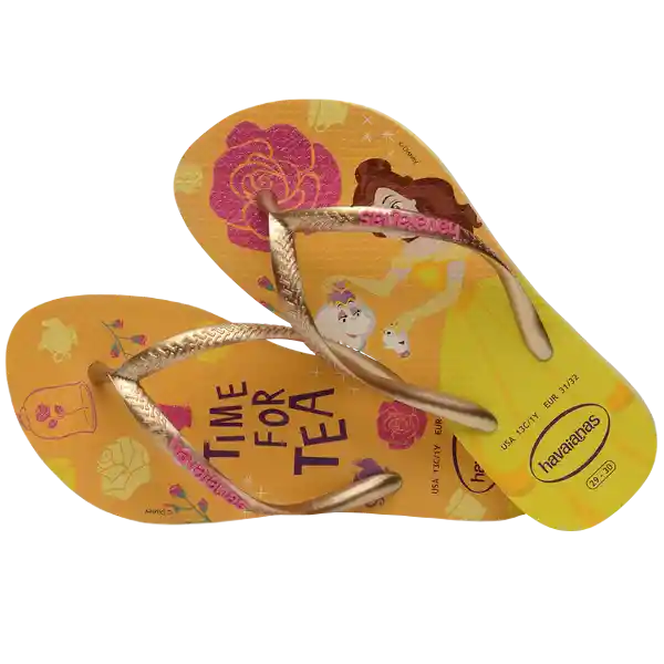 Sandalias Kids Slim Princess Amarillo Limón 32 4123328 Havaianas