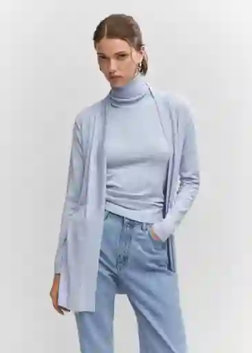 Cárdigan Alma Celeste Talla XS Mujer Mango