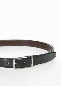 Cinturón Emili Negro Talla 91 Hombre Mango