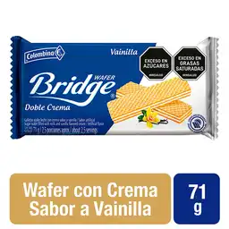 Bridge Galletas Wafer Leche con Crema Sabor a Vainilla