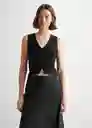 Top Vest Negro Talla 19 Niñas Mango