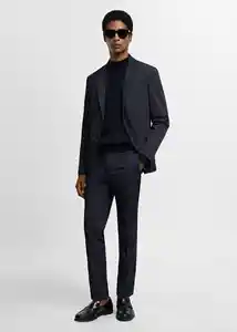 Pantalón Paulo Navy Talla 40 Hombre Mango