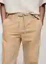 Pantalón Gino Beige Talla 42 Hombre Mango