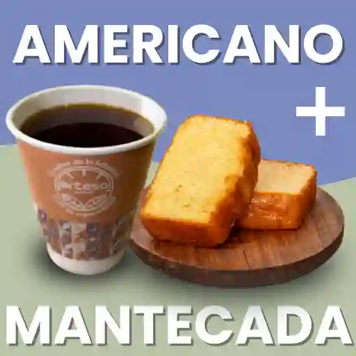 Americano grande + mantecada