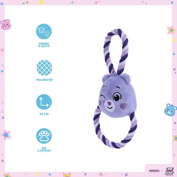 Juguete Para Mascotas de Cuerda de Algodón Care Bears Miniso