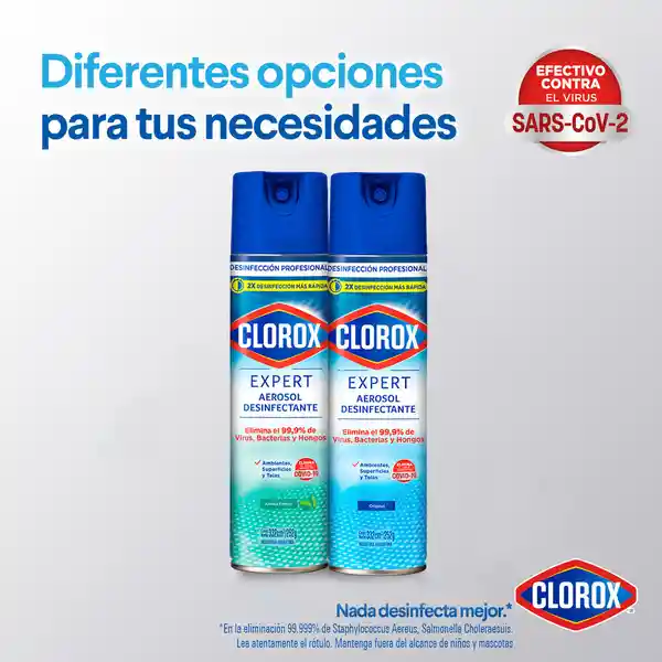 Clorox Desinfectante Aerosol Expert Fresco 235 mL