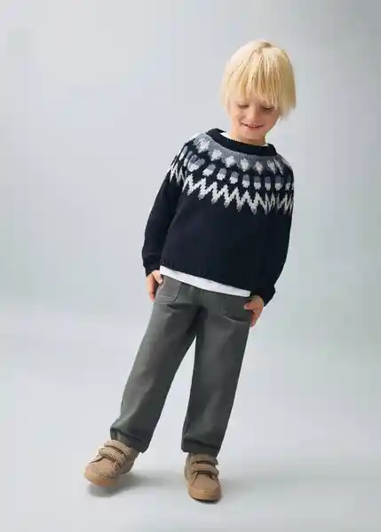 Pantalón Mauro Antracita Talla 70 Niños Mango