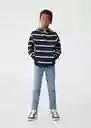 Jean Slim Tejano Medio Talla 10 Niños Mango