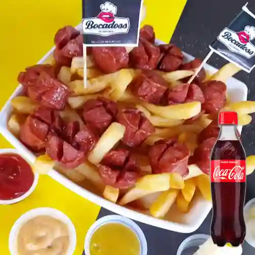Combo Salchipapa Sencilla +Cocacola Orig 400ml