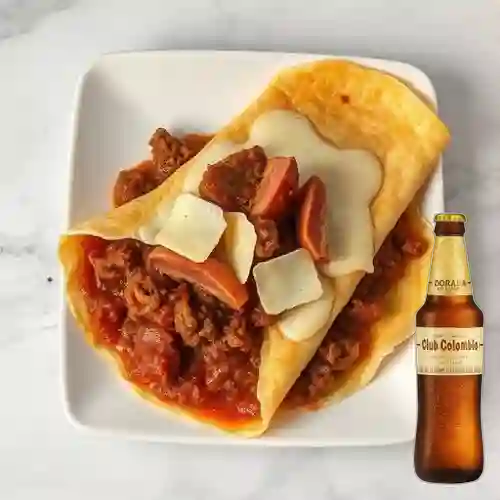 Combo Crepe de Boloñesa, Jamón&Queso +Club col. 330 ml