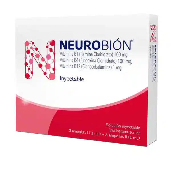 Neurobión Doble Ampollas 1mg (3 ampollas I + 3 ampollas II)