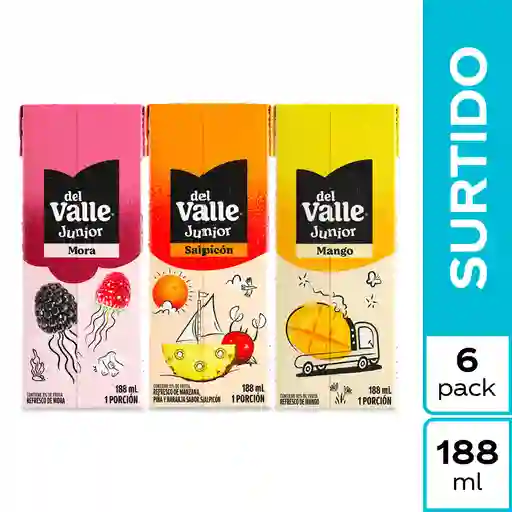 Jugo Del Valle Frutal Surtido 188ML x 6 Unds