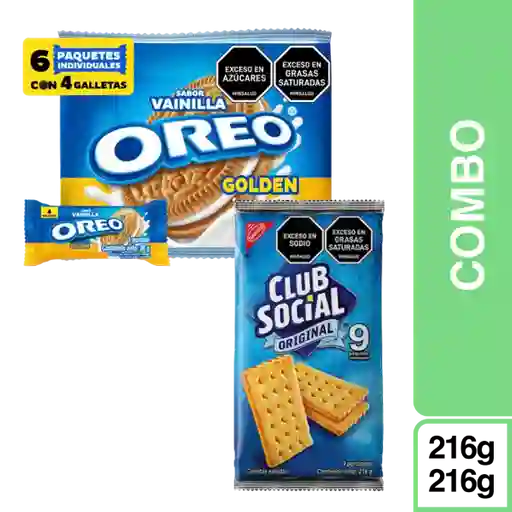 Combo Oreo Golden + Club Social Original