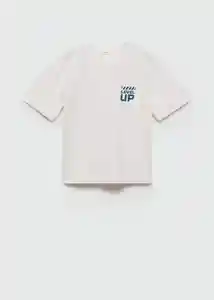 Camiseta Levelup Off White Talla 08 Niños Mango