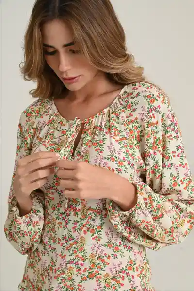 Blusa Maldivas Color Beige Claro Talla S Ragged