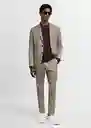 Pantalón París Beige Talla 36 Hombre Mango