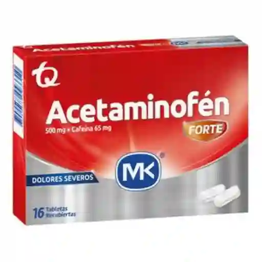 Mk Forte Acetaminofén/Cafeína (500 mg/65 mg)