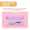 Organizador de Plástico de 5 Compartimentos Snoopy Morado Miniso