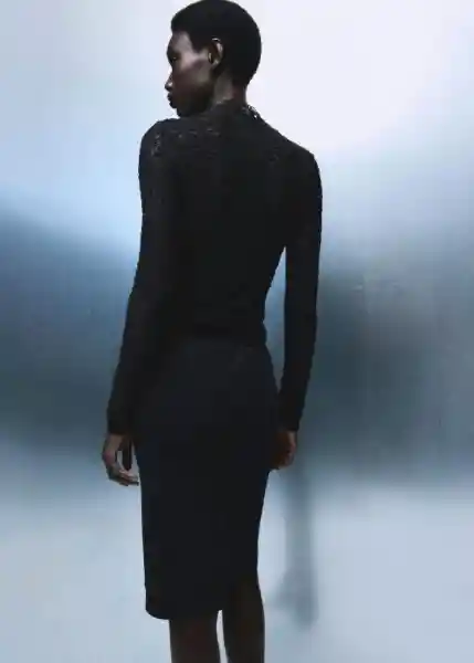 Top Xselena Negro Talla S Mujer Mango