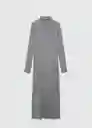 Vestido Percebe Gris Medio Vigore Talla S Mujer Mango