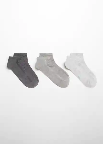 Pack Calcetines Minitobi Gris Talla 42 Hombre Mango