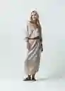 Falda Amantina Mujer Crudo Pluma Medio Talla 6 442G325 Naf Naf
