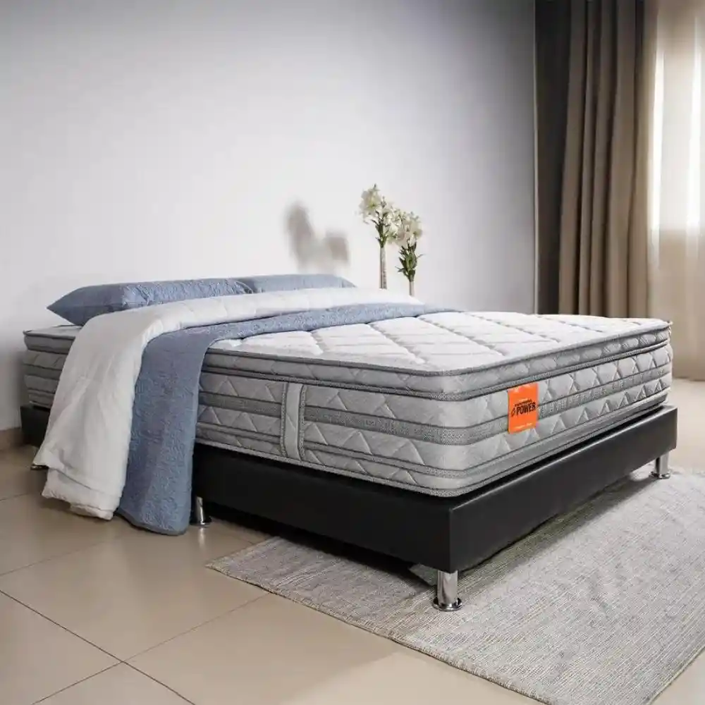 Combo Espumados Power Colchón Mercurio King 200 X 200 X 30 Cm + Juego de Sábanas