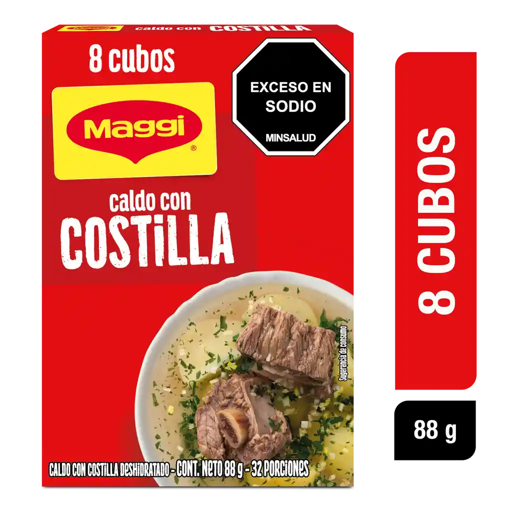 Caldo con Costilla MAGGI 8 cubos x 88g