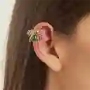 Senda Ear Cuff Abeja Real Verde y Fucsia