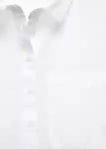 Camisa Pope Crop Off White Talla 19 Teen Niñas Mango