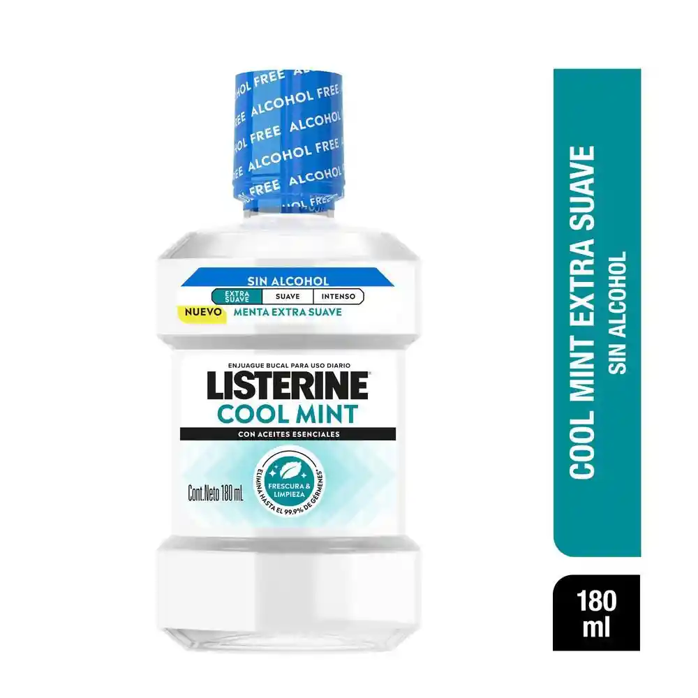 Enjuague Listerine Bucal Mentra Extra Suave (180 Ml)