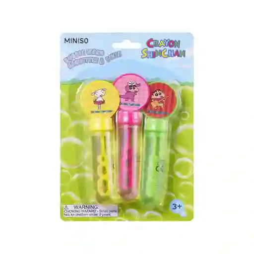 Set de Mini Varitas de Burbujas Serie Crayon Shinchan Miniso