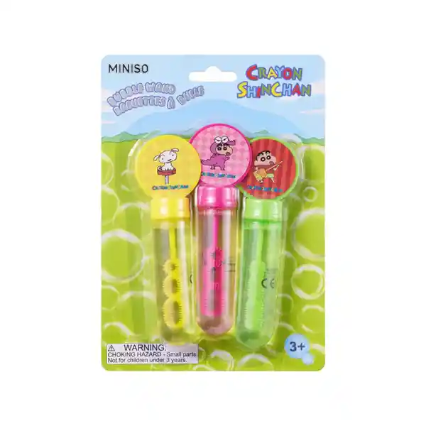 Set de Mini Varitas de Burbujas Serie Crayon Shinchan Miniso
