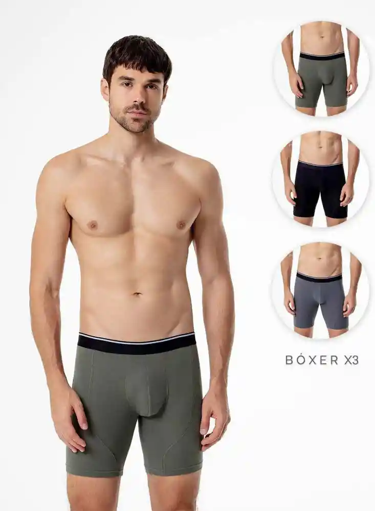 Boxer Ajustado Pqt Hombre S-prepa9915