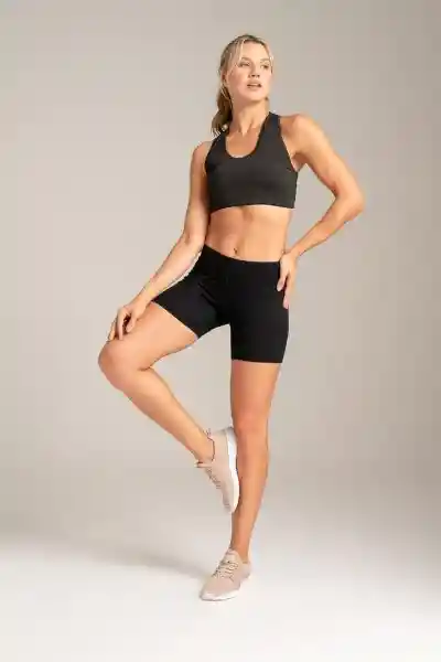 Ciclista Mujer Negro L/M Bronzini Active