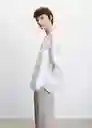Blusa Roma Off White Talla M Mujer Mango