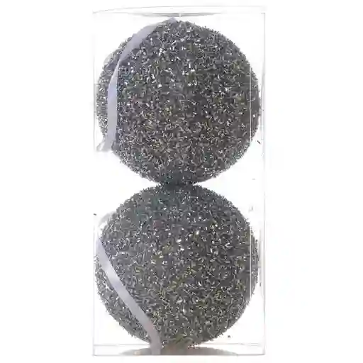 Set Bolas Plateado Pvc 12 cm 831-Mx2467-24262C Finlandek